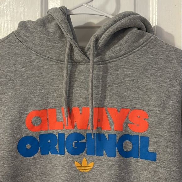 Women’s Gray Adidas Fleece Lined Always Original Hoodie Size Medium - Picture 3 of 8